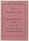 Address of Judge Henry A. Grady at Moore's Creek battle ground, August 13, 1925; with original poem, entitled "Mary Slocumb's ride.